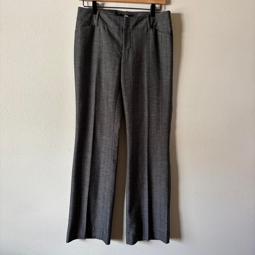 Vintage Y2K Mossimo Grey Mid Rise Flare Office Siren Work Trouser Pant Size 4